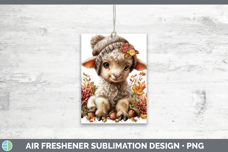 Sheep Air Freshener Farm Knit Hat Sublimation Car Freshener