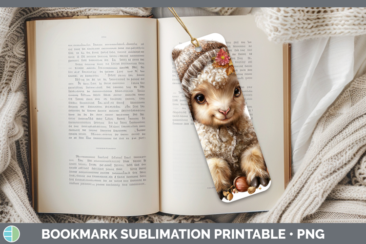 Sheep Bookmark Farm Knit Hat Sublimation Printable Designs
