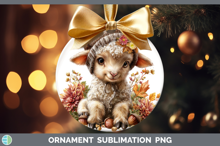 Sheep Ornament Farm Knit Hat Sublimation Bauble Designs