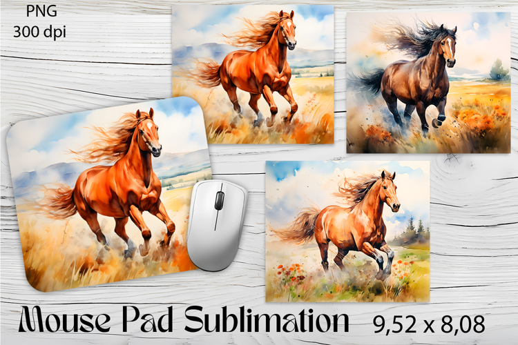 Farm horse Sublimation|animal Mouse Pad Design