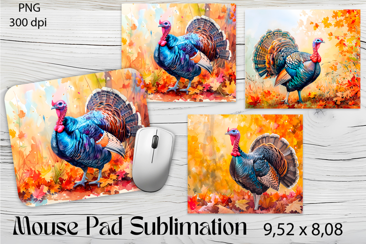 Farm turkey Sublimation|animal Mouse Pad Design