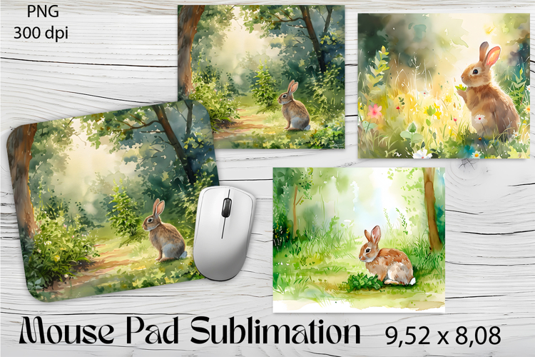 Farm bunnyes Sublimation|animal Mouse Pad Design