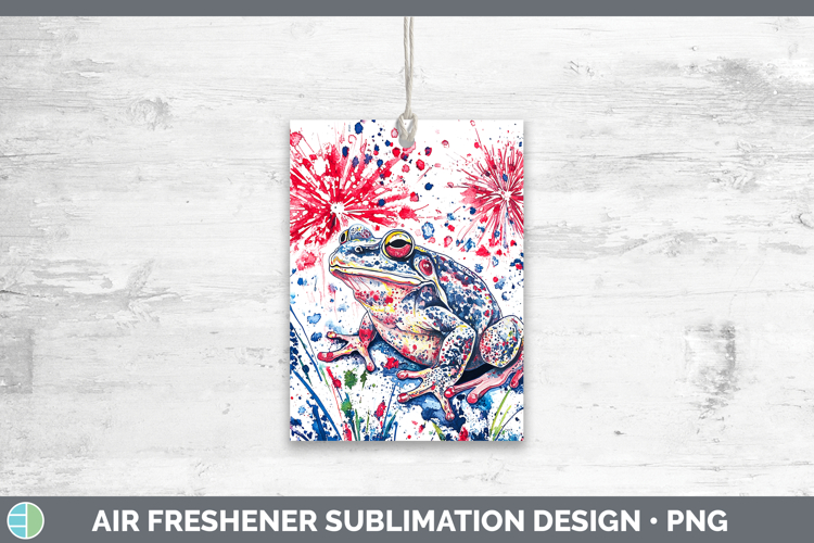 Farm Patriotic Splash Bullfrog Air Freshener Sublimation Car
