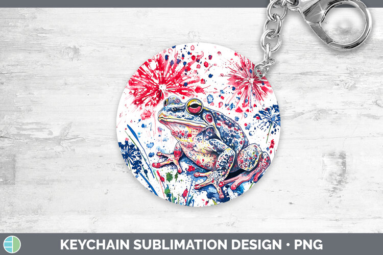 GorgeousFarm Patriotic Splash Keychain design.