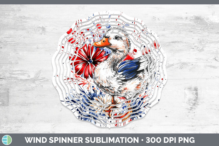 GorgeousFarm Patriotic Splash Wind Spinner design.