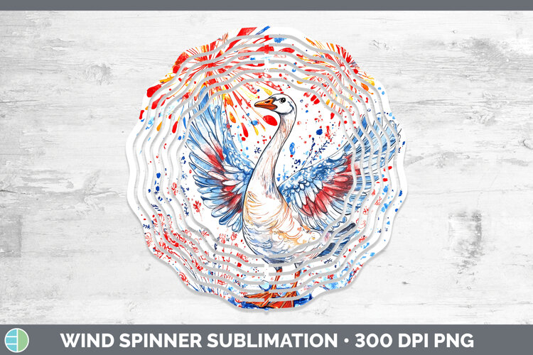GorgeousFarm Patriotic Splash Wind Spinner design.