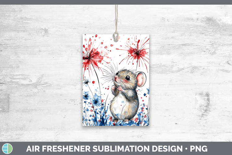 Farm Patriotic Splash Mouse Air Freshener Sublimation Car Fr