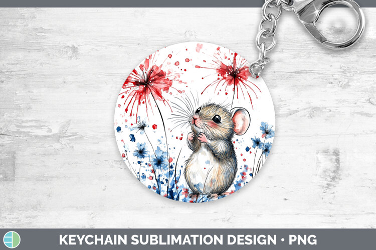 GorgeousFarm Patriotic Splash Keychain design.