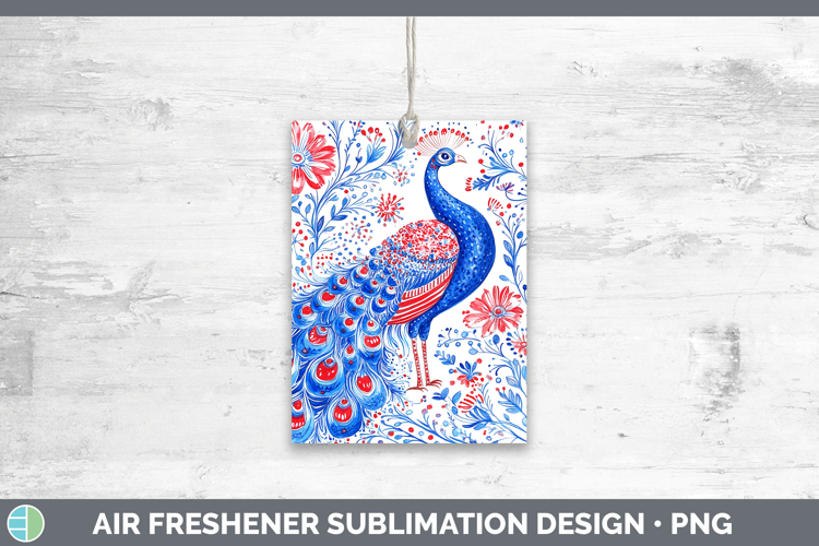 Farm Patriotic Splash Peacock Air Freshener Sublimation Car