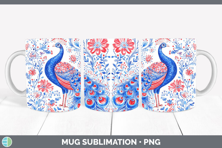 GorgeousFarm Patriotic Splash Mug Wrap design.