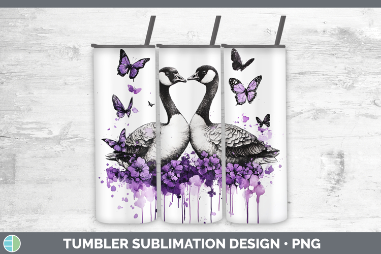Farm Purple Drips Goose Tumbler Sublimation 20 oz Skinny Tum