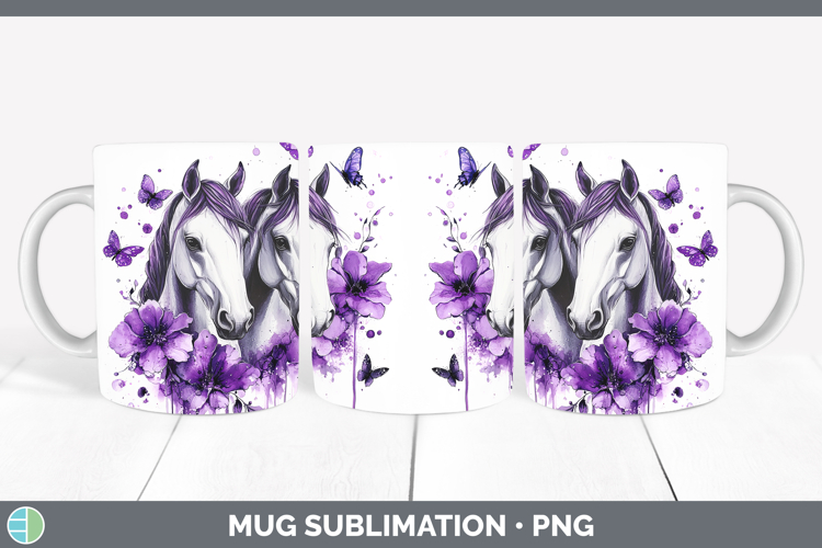GorgeousFarm Purple Drips Mug Wrap design.