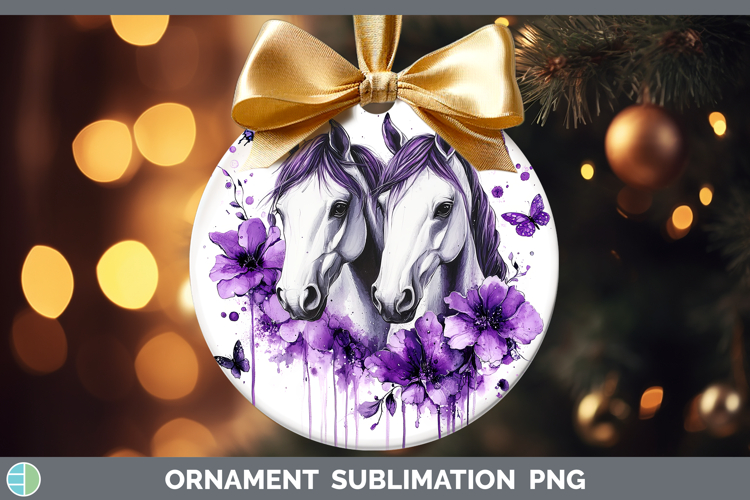 GorgeousFarm Purple Drips Ornament design.