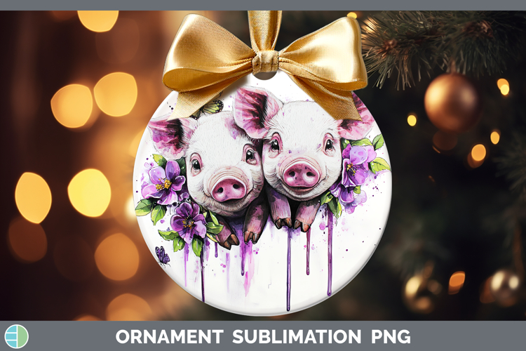 GorgeousFarm Purple Drips Ornament design.