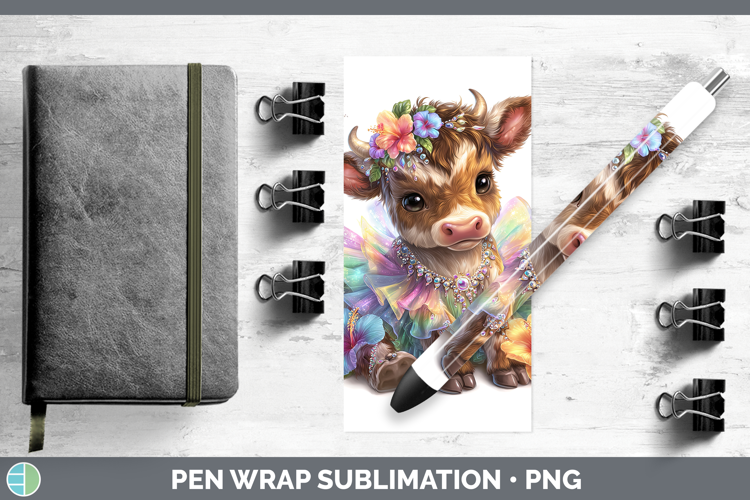 Farm Rainbow Summer Bull Pen Wrap Sublimation Pen Designs