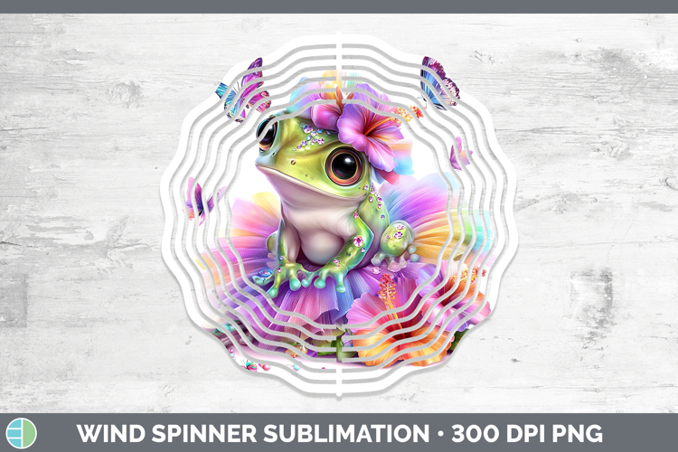 Farm Rainbow Summer Bullfrog Wind Spinner Sublimation Spinne