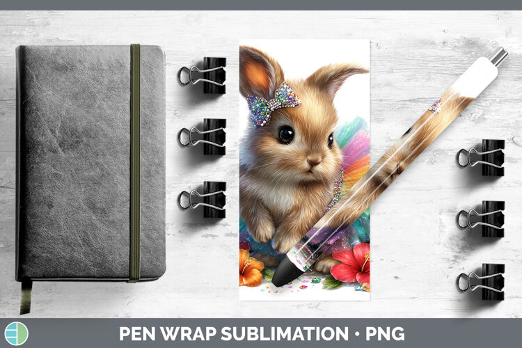 GorgeousFarm Rainbow Summer Pen Wrap design.