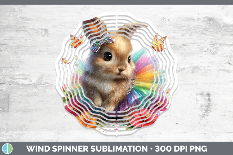 Farm Rainbow Summer Bunny Wind Spinner Sublimation Spinner D