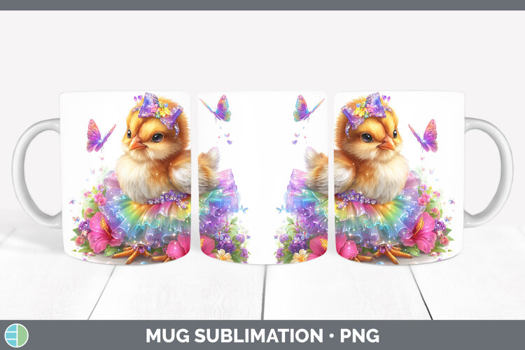 GorgeousFarm Rainbow Summer Mug Wrap design.