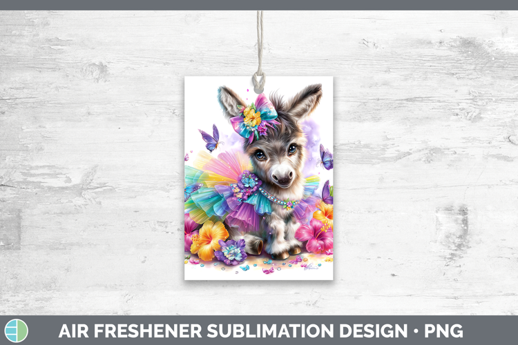 Farm Rainbow Summer Donkey Air Freshener Sublimation Car Fre