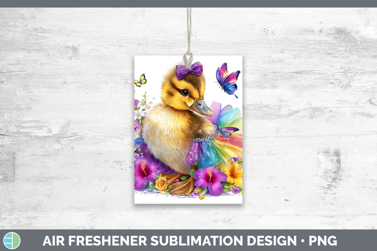 Farm Rainbow Summer Duck Air Freshener Sublimation Car Fresh