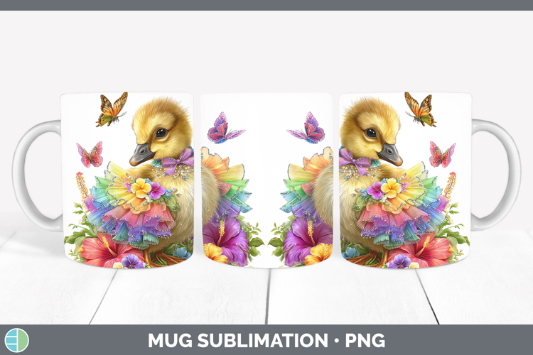Farm Rainbow Summer Goose Mug Wrap Sublimation Coffee Cup De