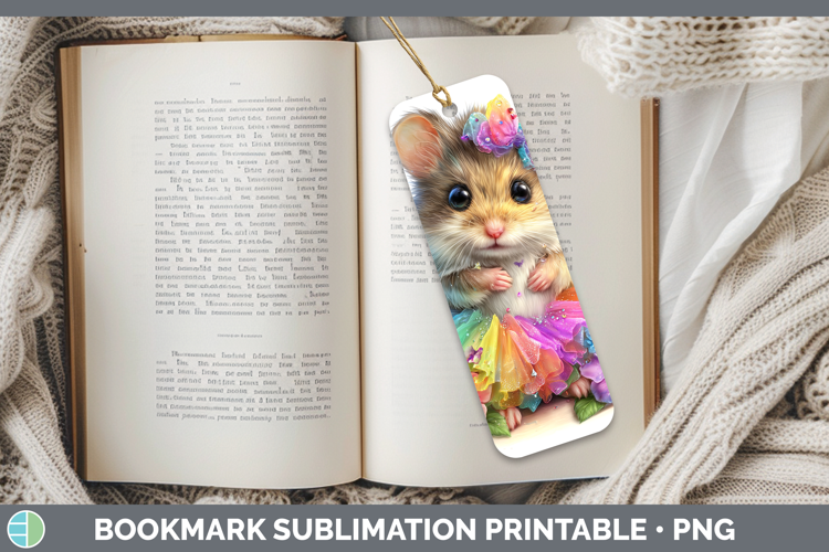 Farm Rainbow Summer Mouse Bookmark Sublimation Printable Des