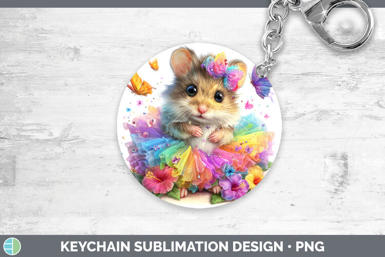 GorgeousFarm Rainbow Summer Keychain design.