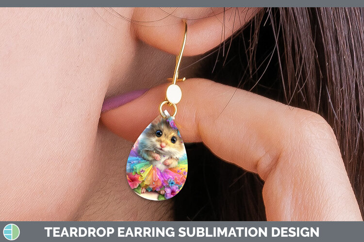 GorgeousFarm Rainbow Summer Teardrop Earrings design.