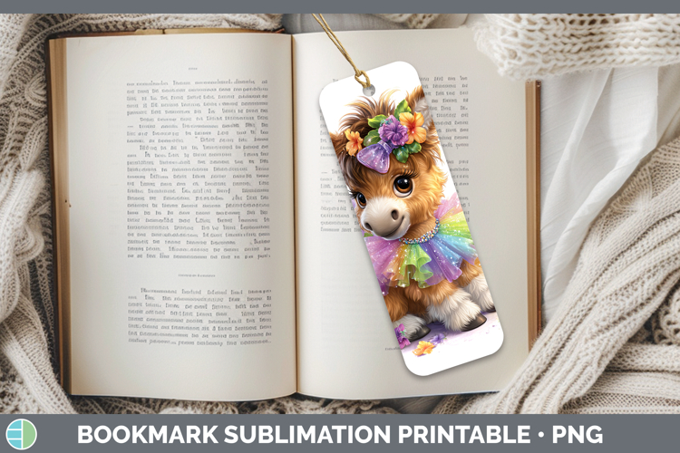 Farm Rainbow Summer Mule Bookmark Sublimation Printable Desi