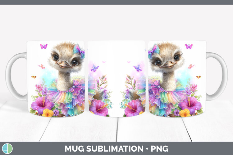 GorgeousFarm Rainbow Summer Mug Wrap design.