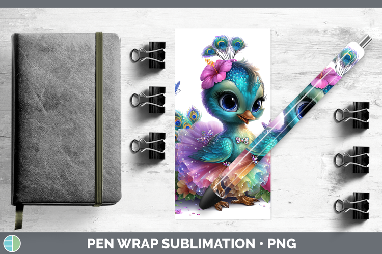 Farm Rainbow Summer Peacock Pen Wrap Sublimation Pen Designs