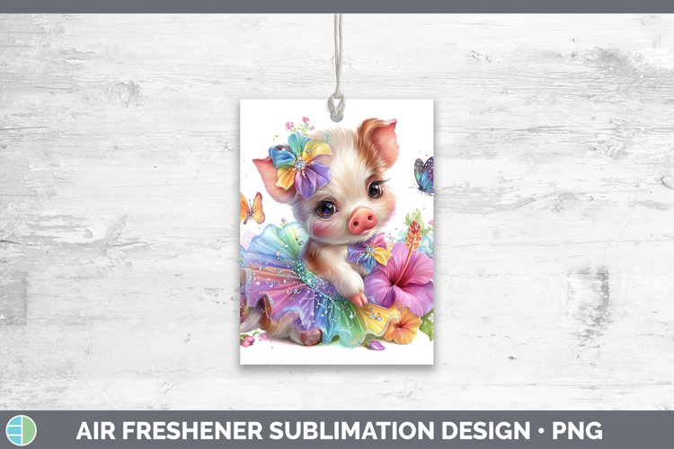 Farm Rainbow Summer Pig Air Freshener Sublimation Car Freshe