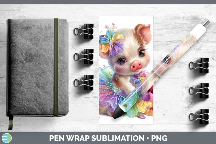 Farm Rainbow Summer Pig Pen Wrap Sublimation Pen Designs