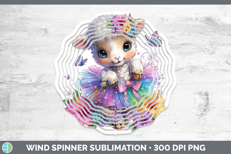 Farm Rainbow Summer Sheep Wind Spinner Sublimation Spinner D