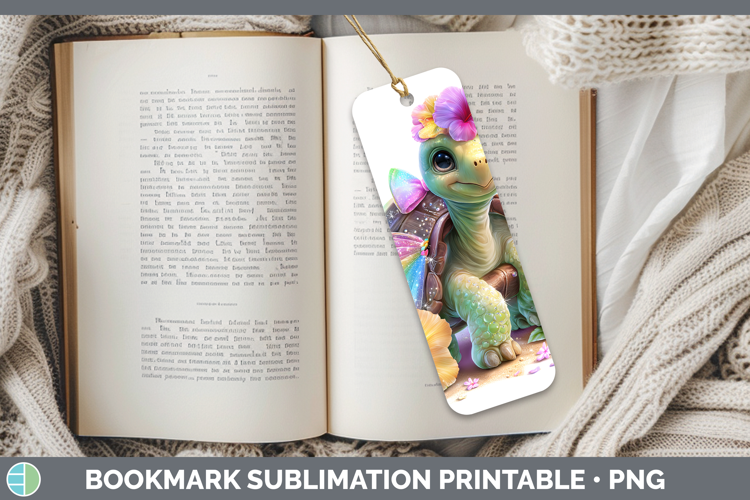 Farm Rainbow Summer Tortoise Bookmark Sublimation Printable