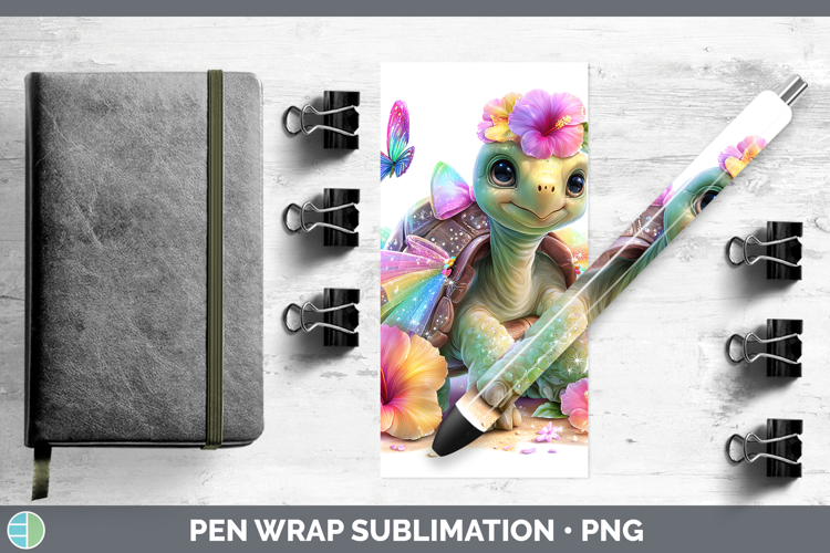 Farm Rainbow Summer Tortoise Pen Wrap Sublimation Pen Design