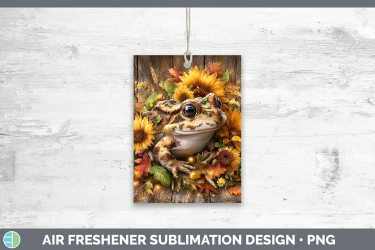 Bullfrog Farm Rustic Autumn Air Freshener Sublimation Design