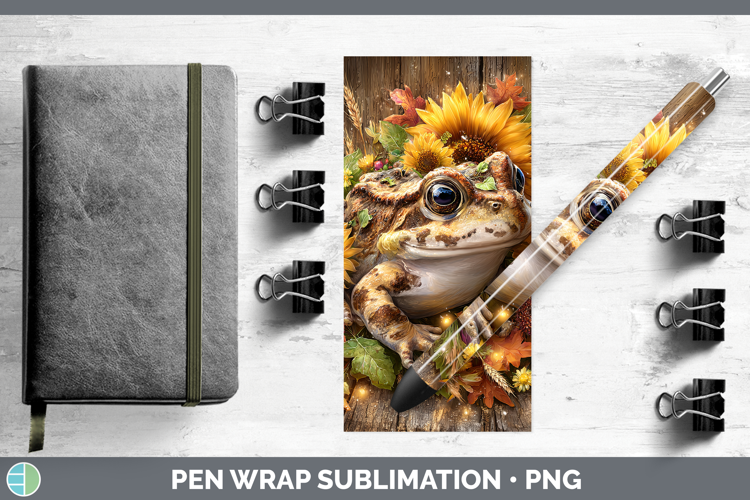 Bullfrog Farm Rustic Autumn Pen Wrap Sublimation Design