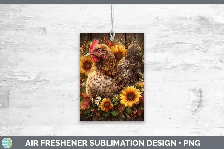 Chicken Farm Rustic Autumn Air Freshener Sublimation Design