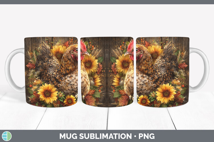 GorgeousFarm Rustic Autumn Mug Wrap design.