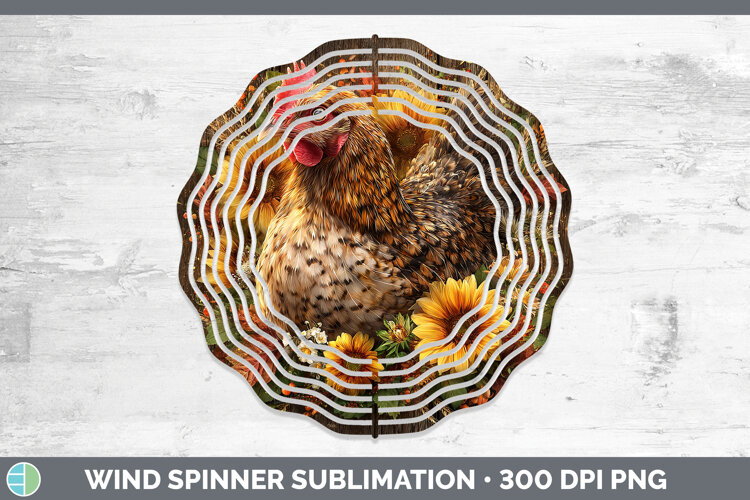 GorgeousFarm Rustic Autumn Wind Spinner design.