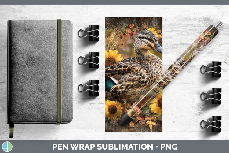 Duck Farm Rustic Autumn Pen Wrap Sublimation Design