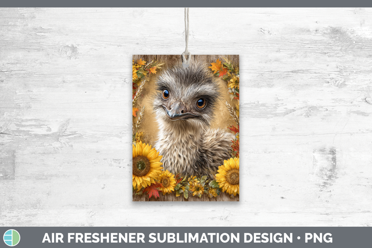 Emu Farm Rustic Autumn Air Freshener Sublimation Design