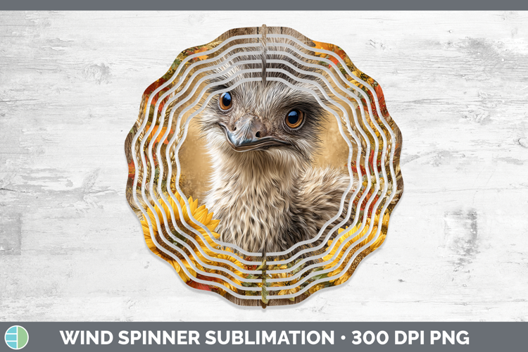 Emu Farm Rustic Autumn Wind Spinner Sublimation Design