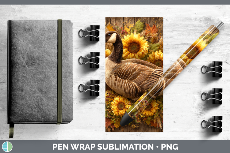 Goose Farm Rustic Autumn Pen Wrap Sublimation Design