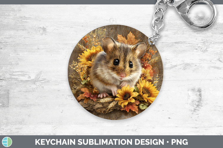 Mouse Farm Rustic Autumn Keychain Sublimation Design