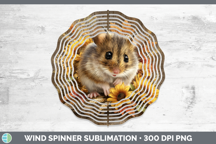 Mouse Farm Rustic Autumn Wind Spinner Sublimation Design