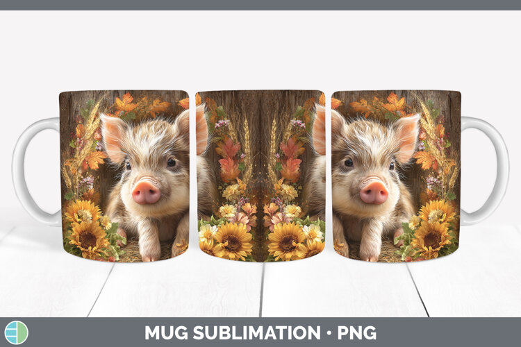 GorgeousFarm Rustic Autumn Mug Wrap design.
