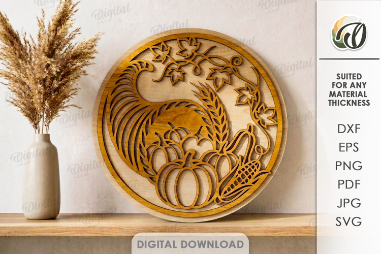 Farm Round Sign Laser Cut. Farmhouse Wall Decor SVG